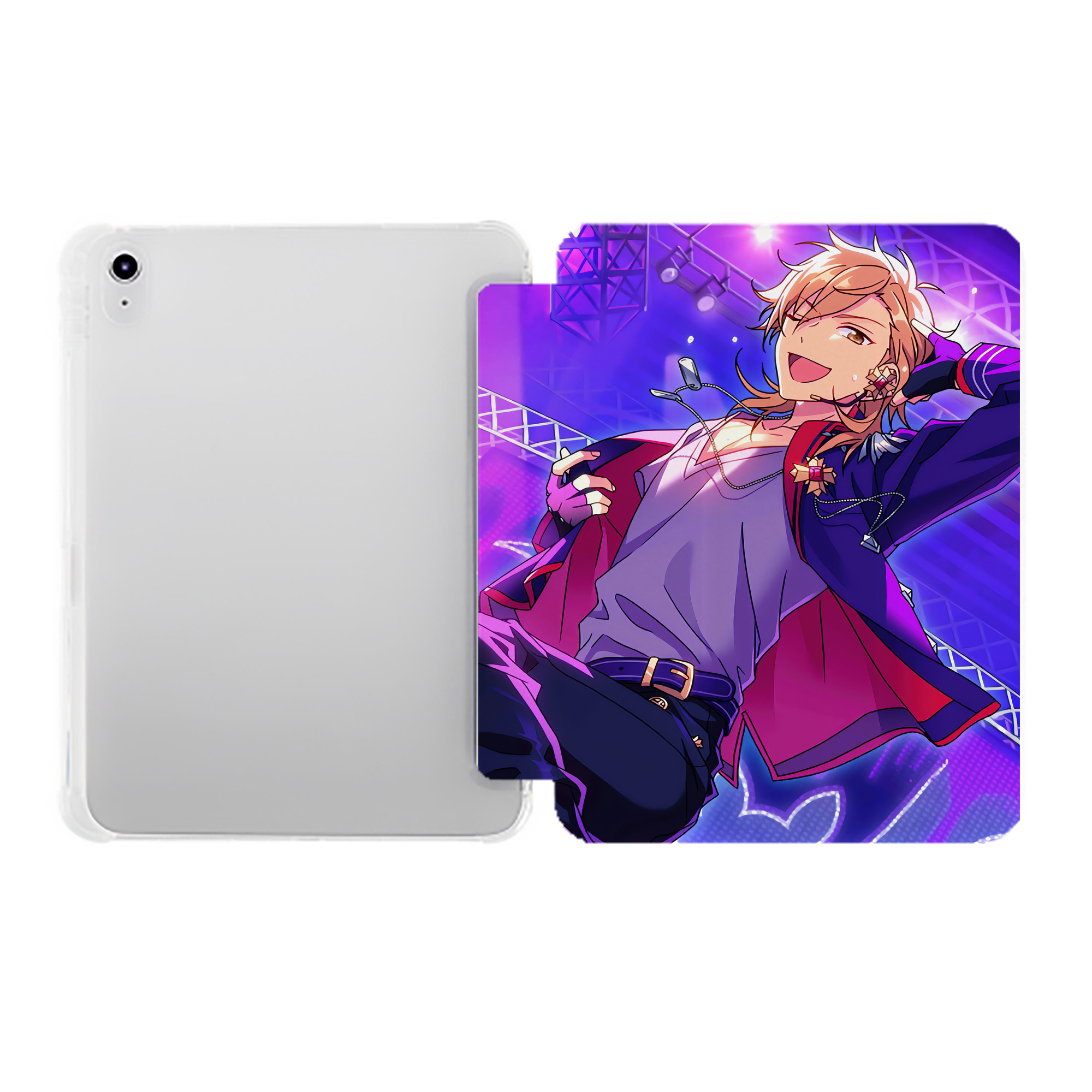 （画像用） あんさんぶるスターズ! Ensemble Stars IPad ケース ペン収納付き 三つ折りスタンド PUレザー×シリコン 対応機種9.5/10.5/10.9インチ